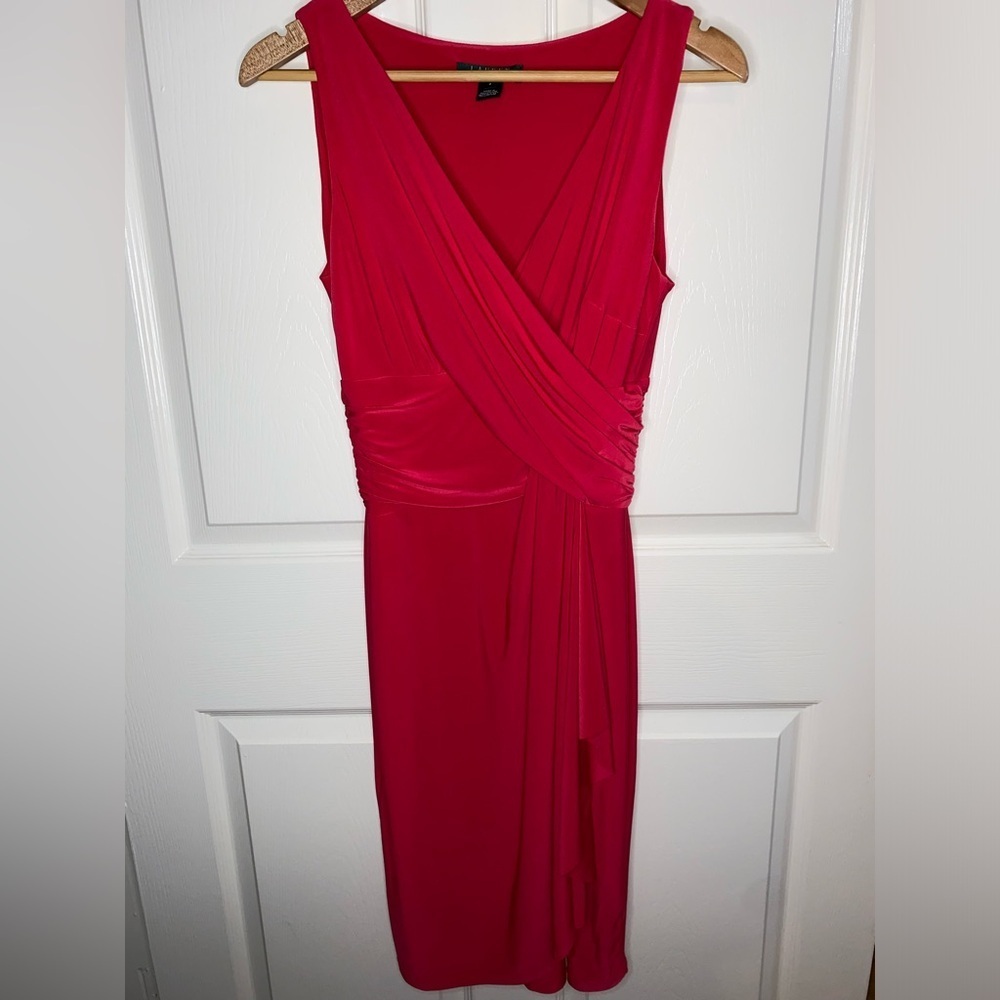 Lauren Ralph Lauren Red Sleeveless Dress | Size 6 | Elegant Formal Classic - Picture 1 of 10